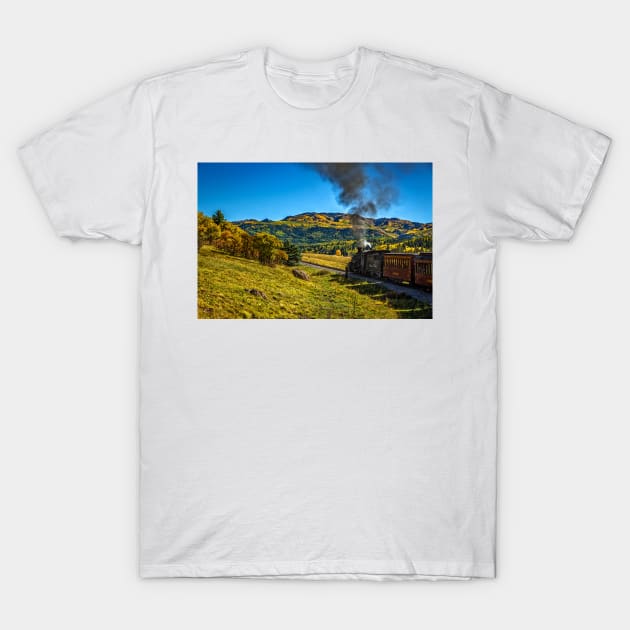 Cumbres and Toltec Narrow Gauge Railroad Route T-Shirt by Gestalt Imagery